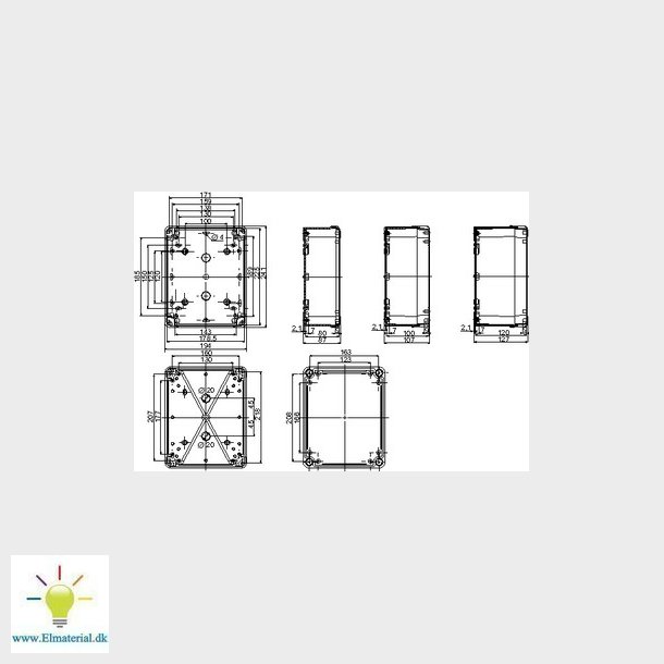 Kasse abs 241X194X87 grt lg