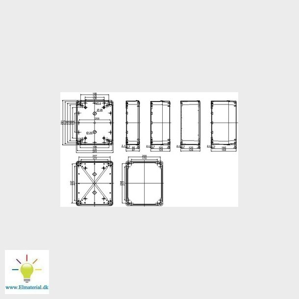 Kasse abs 291X241X128 grt lg NSYTBS292412