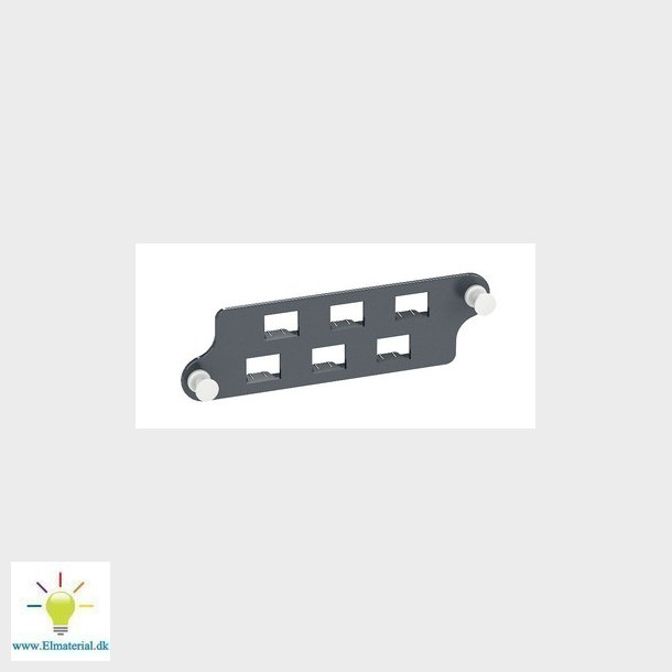 Actassi 19'' Rack patchpanel fiber QuickFix tilbehr montageplade for 6 x LC duplex