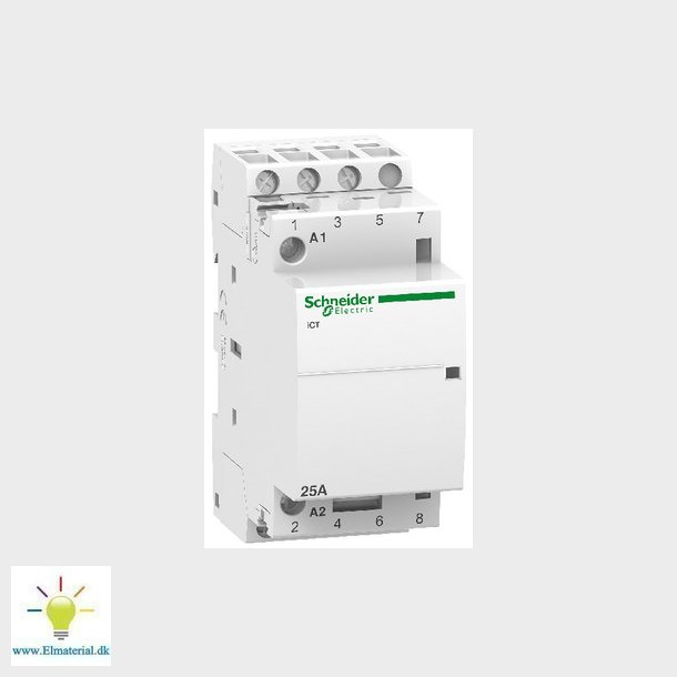 Kontaktor iCT 25A 3NO 240VAC/60Hz modulkontaktor, bredde 36mm