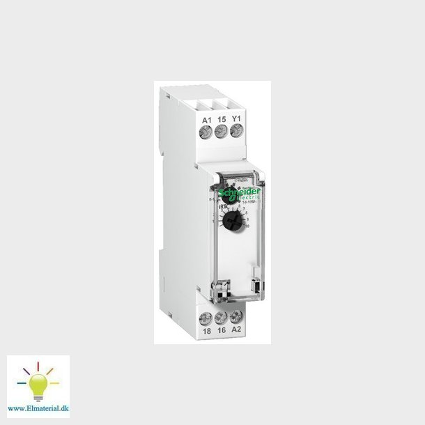 Tidsrel iRTC forsinket indkobling 2P 24-240VAC/24VDC, 0,1s til 100t impuls >100ms Bredde 18mm