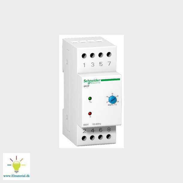 Fasebrudsrel iRCP 1CO 8A 3x400V bredde 54 mm