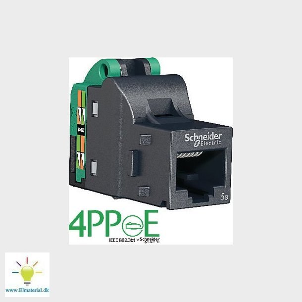 Actassi datastik RJ45 Cat 5 S1 UTP til dataudtag og patchpanel. Godkendt til 4PPoE, 1 stk.