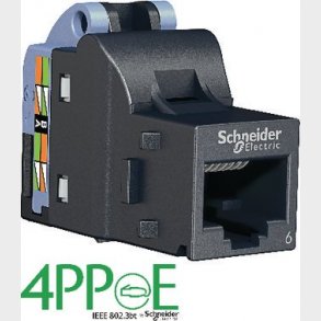 Actassi datastik RJ45 Cat 6 S1 UTP til dataudtag og patchpanel. Godkendt til 4PPoE, 1 stk.