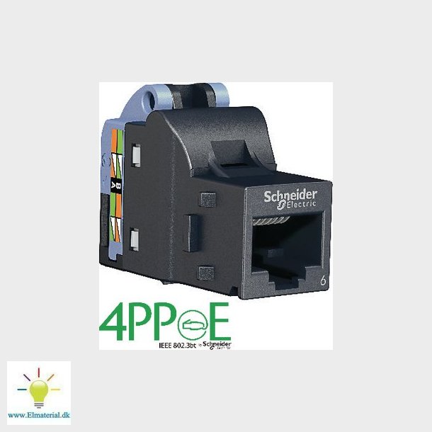 Actassi datastik RJ45 Cat 6 S1 UTP til dataudtag og patchpanel. Godkendt til 4PPoE, 1 stk.