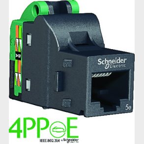 Actassi datakontakt RJ45 Cat 5 S1 UTP för datauttag och patchpanel. Godkänd för 4PPoE, 12 st.