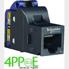 Actassi datakontakt RJ45 Cat 6A S1 UTP för datauttag och patchpanel. Godkänd för 4PPoE, 96 st.