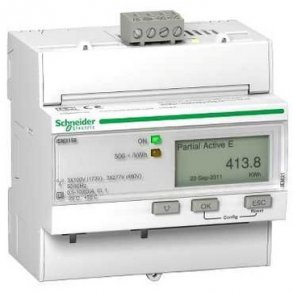 Acti9 3 faset Kilowatt-time mler til montering p DIN skinne, med tller samt Modbus kommunikation,