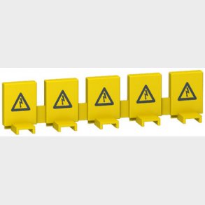 Sljfeskinne afdkning til ubrugt pins, skal anvendes for at tilsikre beskyttelse mod berring