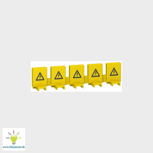 Sljfeskinne afdkning til ubrugt pins, skal anvendes for at tilsikre beskyttelse mod berring