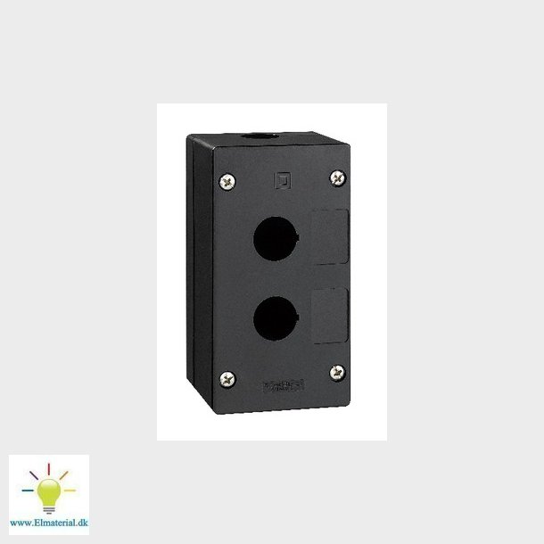 Trykknapboks tom med 2 huller