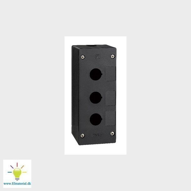 Trykknapboks tom med 3 huller