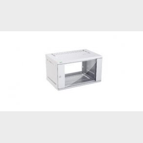 Actassi 19'' Rack 19'' Väggställ Flatpack med glasdörr BDH: 600x400x352 6HE