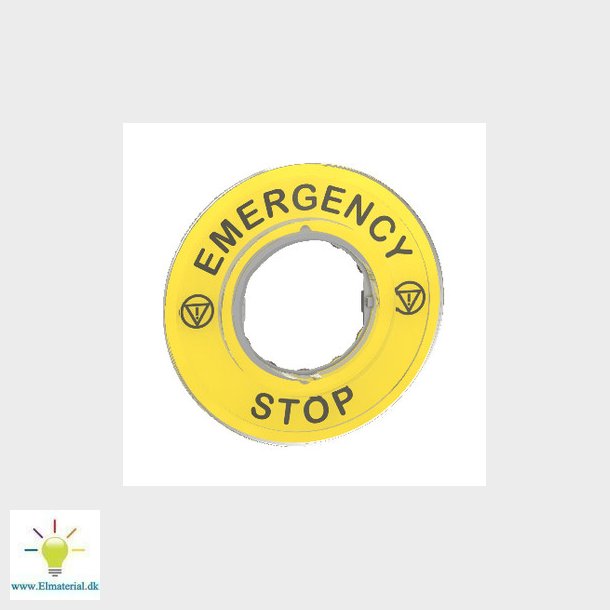 Skilt til ndstop i 3D design 60 sprog engelsk