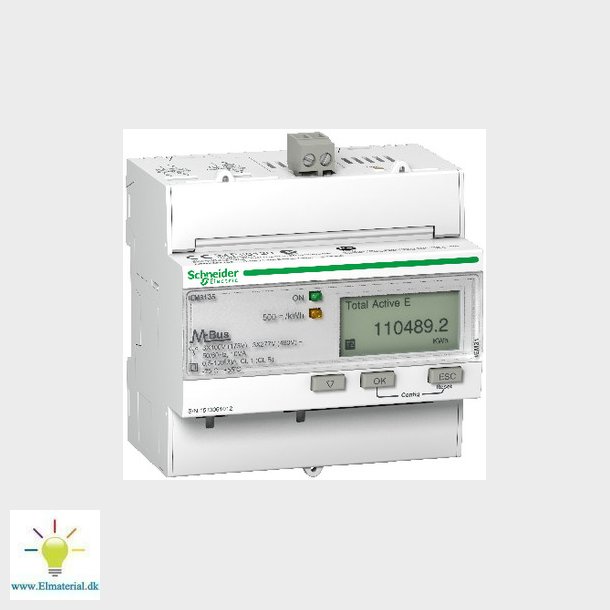 Acti9 3 faset Kilowatt-time mler til montering p DIN skinne, IEM3135