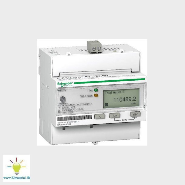 Acti9 3 faset Kilowatt-time mler til montering p DIN skinne, IEM3175