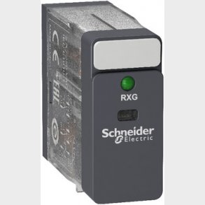 RXG stikbensrel� med LED, 2 C/O 5A og 24VDC
