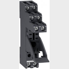 Sokkel for RXG reler med 2 C/O kontakter og skrueterminaler