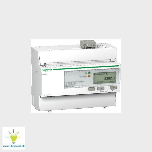 Acti9 3 faset Kilowatt-time mler til montering p DIN skinne, med tller samt Modbus kommunikation,
