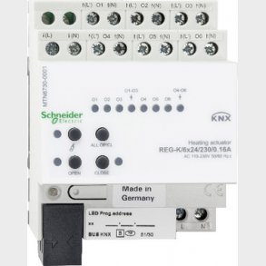 KNX Opvarmning/k�ling Aktuator DIN 6x24/230/0.16A