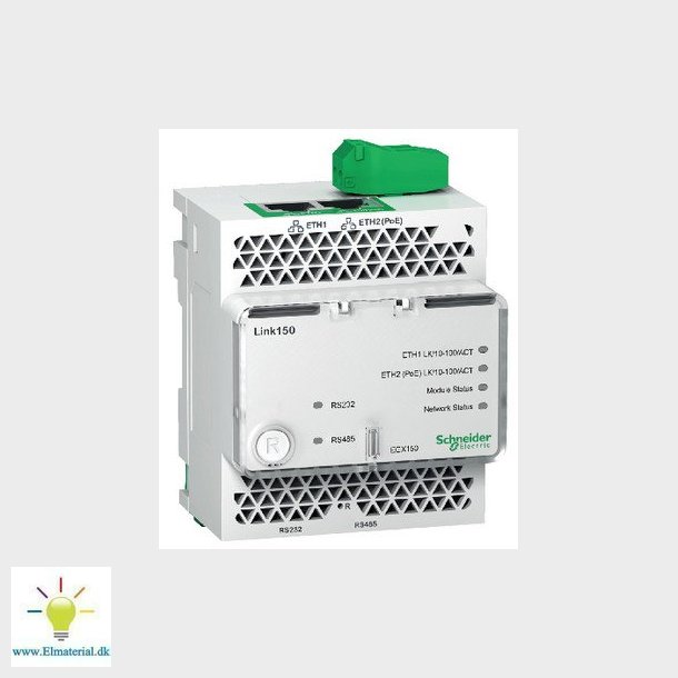 EGX150 Gateway Ethernet til MODBUS giver fuld adgang til alle mlinger og status informationer fra t