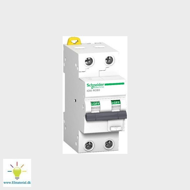 Kombiafbryder Acti 9 iC60 2P 10A 30mA C karakteristik 10kA klasse Asi