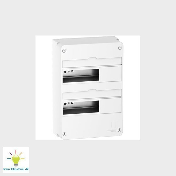 Afdkning vgmonteret gruppetavle Resi9 CX tavle 2 rkker 13 moduler Hvid RAL9003 uden dr