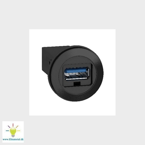 Harmony USB 3.0 udtag til montage i 22 mm. Hul, USB-A/USB-A p begge sider