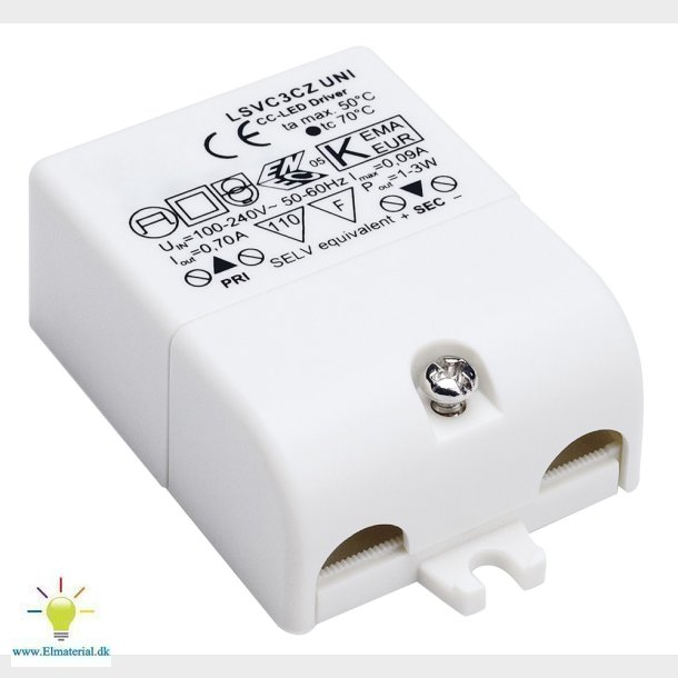 Led Konverter 3W, 700Ma, Inkl.