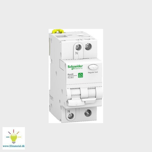 Resi9 Kombiafbryder RCBO, 1P + N, 10A, 230V, C-karakteristik