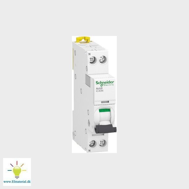 Automatsikring iC40N 1 Pol + Nul C-karakteristik 2A 6/10kA brydeevne Icu