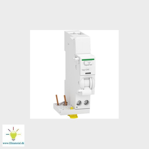 Acti9 Vigi iC40 add on fejlstrmsafbryder modul 1 Pol + Nul 25A 30mA klasse A
