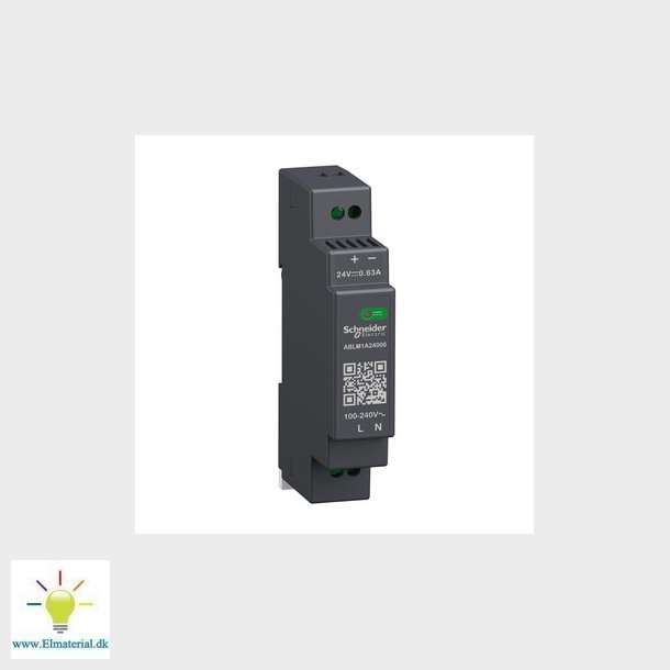 Modicon switchmode strmforsyning modular til DIN-skinne med 24 VDC 15 W-0,6 A udgang og 100-240 VAC