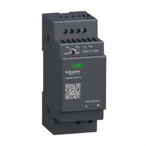 Modicon switchmode str�mforsyning modular til DIN-skinne med 24 VDC 30 W-1,2 A udgang og 100-240 VAC