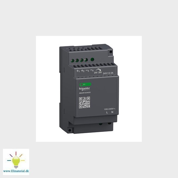Modicon switchmode strmforsyning modular til DIN-skinne med 24 VDC 60 W-2,5 A udgang og 100-240 VAC