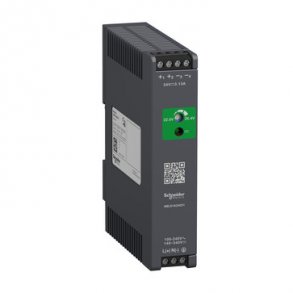 Modicon switchmode str�mforsyning optimized til DIN-skinne med 24 VDC 75 W-3,1 A udgang og 100-240 V