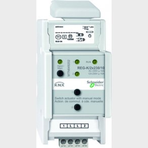 IKNX Rel� udgang DIN 2x230/10 med manuel betjening