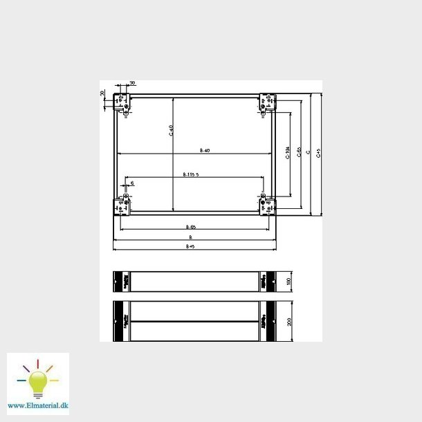 Sokkel front 100X1000