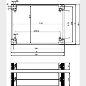 Sokkel sidepanel 100X400 2 styk