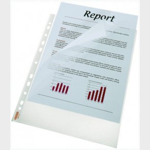 Plastlomme Esselte A4 0,075mm �ben top/ven pr�get 100stk/pak