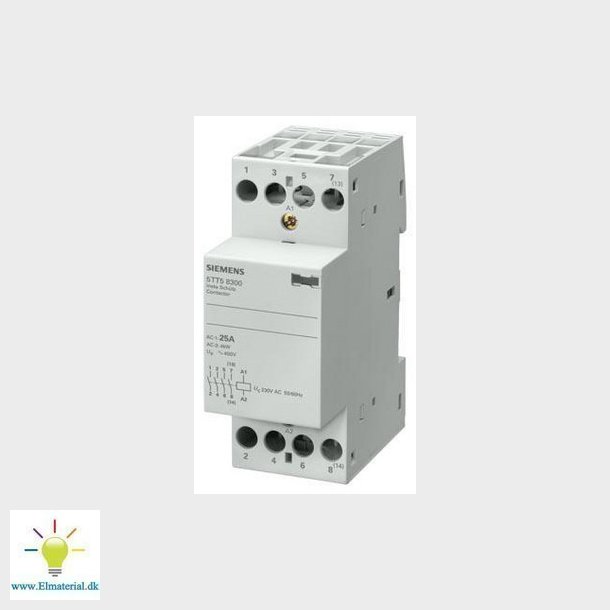Kontaktor 4 slutte 25A 230V brumfri