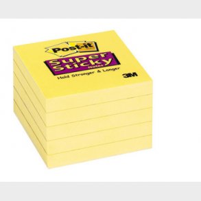 Post-it blok Super Sticky ultra gul 76x76mm 90bl. 12 blk/pk