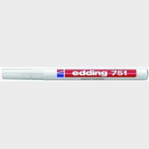 Marker Edding 751 permanent hvid 1-2mm