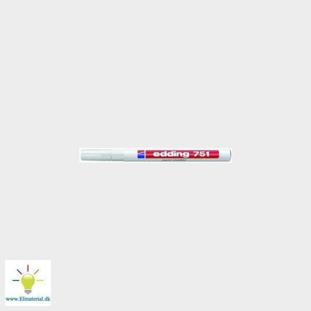 Marker Edding 751 permanent hvid 1-2mm