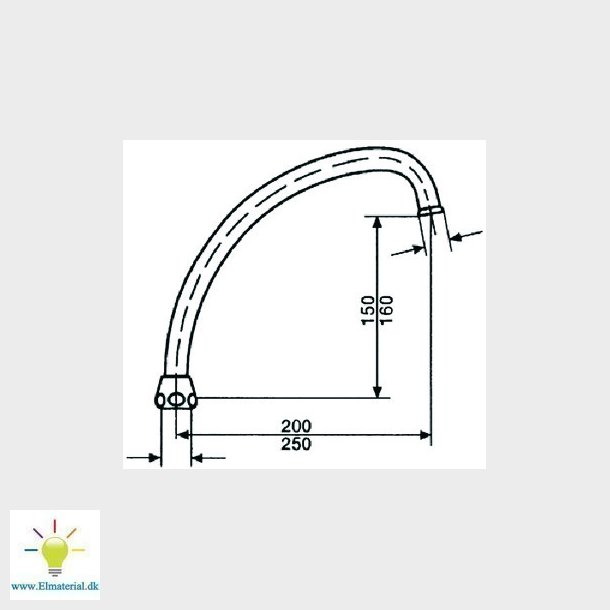 Neoperl svingtud prio flex universal J 250 mm 3/4 omlber