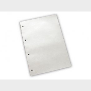 Standardblok u/omslag A4 kvadreret m/4 huller