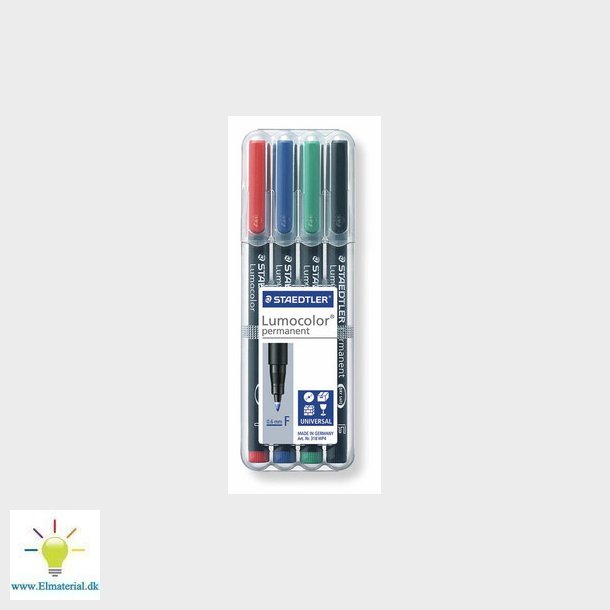 OHP-pen Lumocolor ass F 0,6mm 318WP-4 permanent