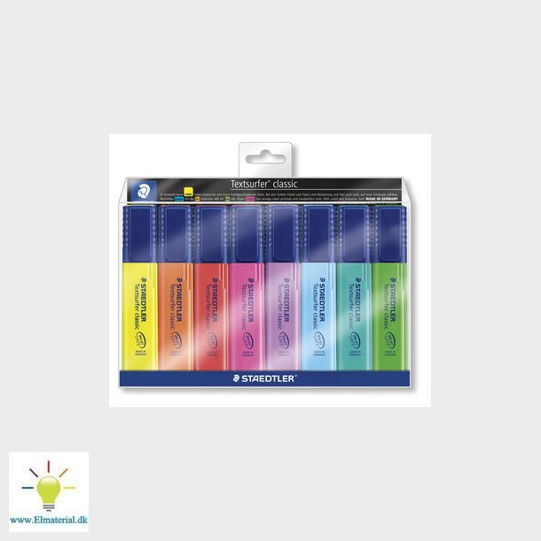 Tekstmarker STAEDTLER 364 ass. Textsurfer Classic inkjet 8stk/st