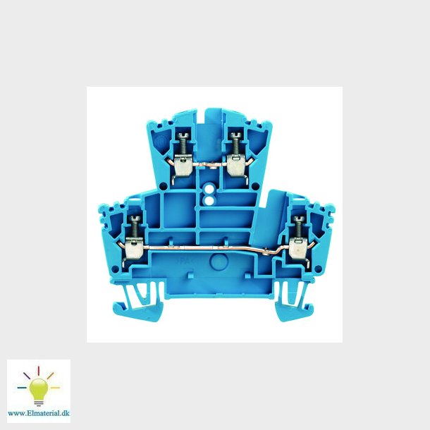 Dobbeltklemme WDK 2,5 bl skrue/skrue 102158