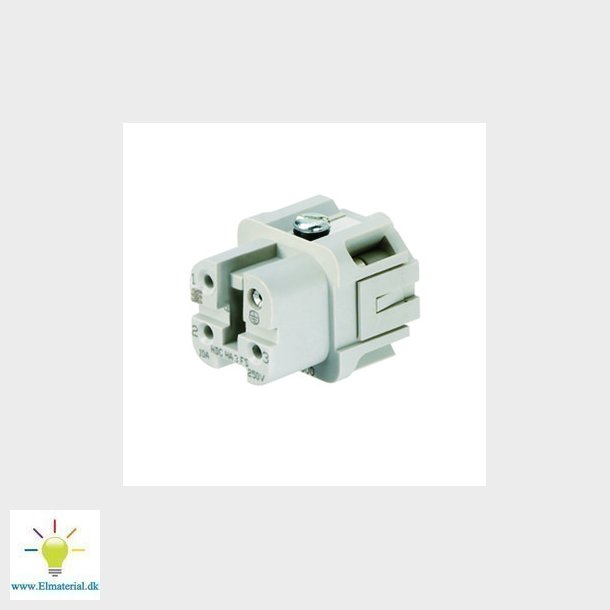 Hun-indsats 3 pol + jord for skrue-ben